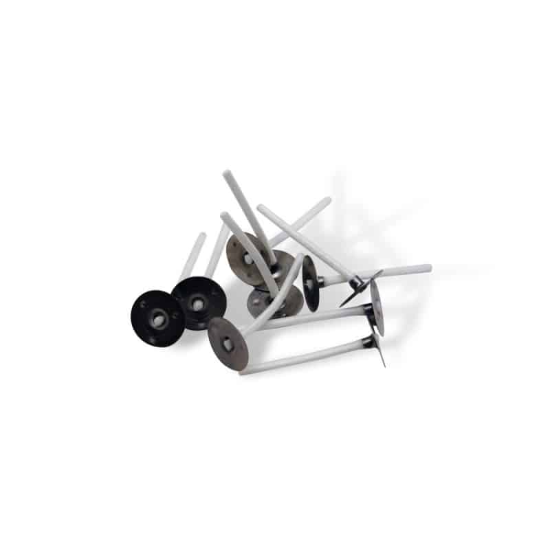 Mèches rondes cirées sur socles - 3,5 cm Mèches rondes cirées sur socles - 3,5 cm