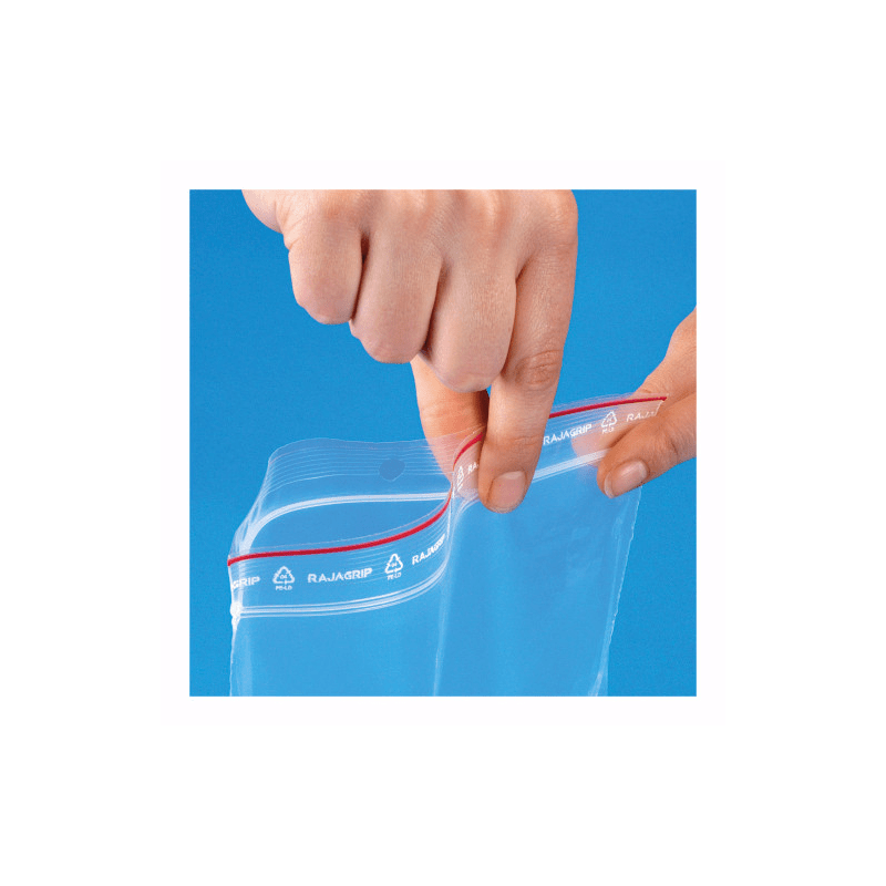 Sachets plastiques Zip 80 x 120 mm